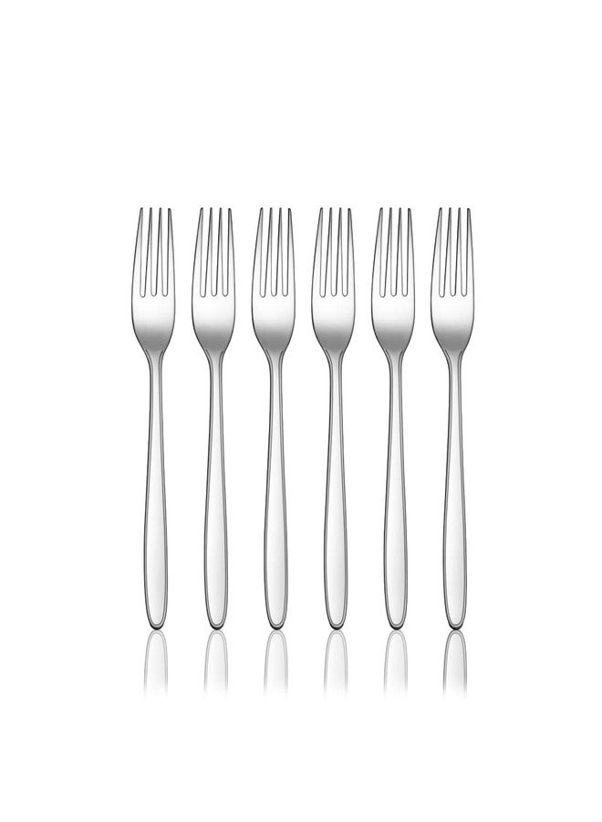Shri & Sam Stainless Steel Sigma Border Baby Fork, 6 Pieces - Image 1